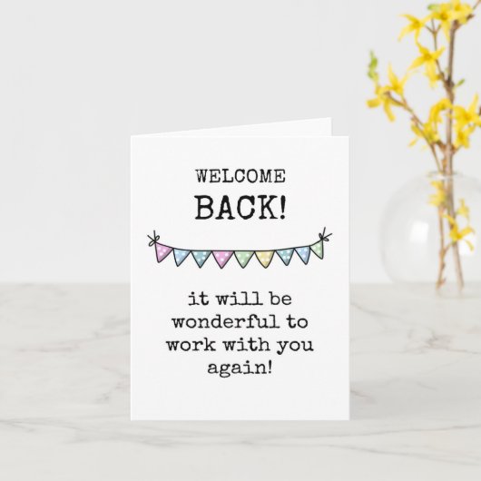 Welcome Back Card Karte (Gelbe Blume)