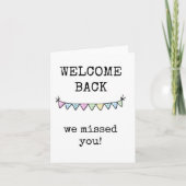 Welcome Back Card Karte (Vorderseite)
