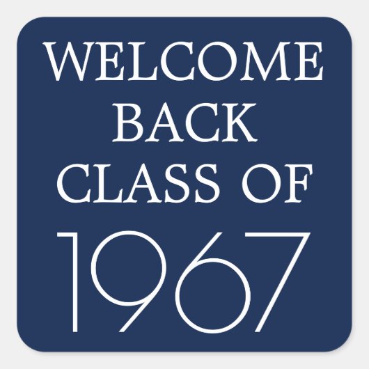 Welcome Back Class Quadratischer Aufkleber (Vorderseite)