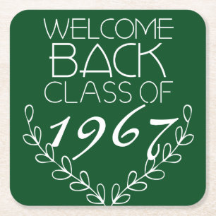 Welcome Back Class Rechteckiger Pappuntersetzer