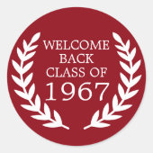 Welcome Back Class Runder Aufkleber (Vorderseite)