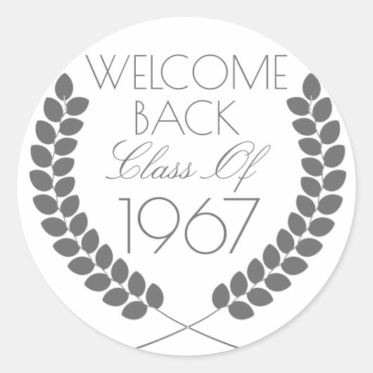 Welcome Back Class Runder Aufkleber (Vorderseite)