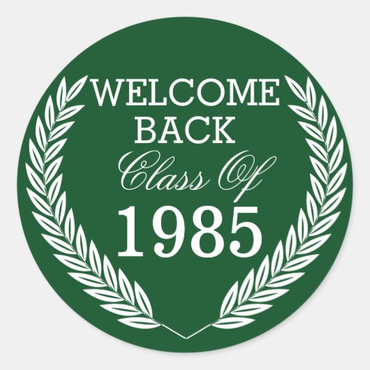 Welcome Back Class Runder Aufkleber (Vorderseite)