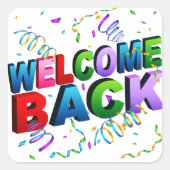 Welcome Back Confetti Stickers (Vorderseite)