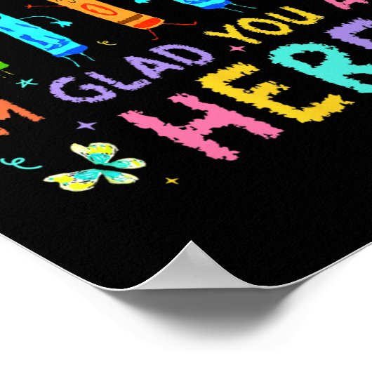 Welcome Back I'm Glad You're Here Back To School T Poster (Ecke)