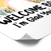 Welcome Back I'm Glad You're Here Teacher 1st Day Poster (Ecke)