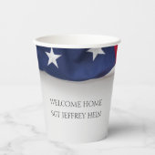 Welcome Back Military Hero USA Flag Party Pappbecher (Vorderseite)