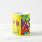 Welcome Back Paintbrushes Primary Colors Kaffeetasse (Mittel)