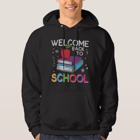 Welcome Back School First Grade Lehrer Kinder Crew Hoodie (Vorderseite)