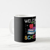 Welcome Back School First Grade Lehrer Kinder Crew Kaffeetasse (Vorderseite Links)