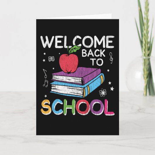 Welcome Back School First Grade Lehrer Kinder Crew Karte (Vorderseite)