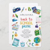 Welcome Back School Picnic Einladung (Vorne/Hinten)