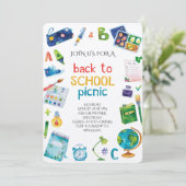 Welcome Back School Picnic Einladung (Stehend Vorderseite)