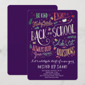 Welcome Back School Picnic Einladung (Vorne/Hinten)