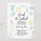 Welcome Back School Picnic Einladung (Vorne/Hinten)