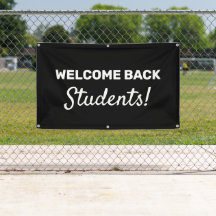 Welcome Back Students Customizable Outdoor Banner