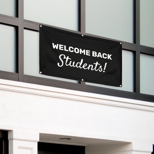Welcome Back Students Customizable Outdoor Banner (Äußeres Gebäude)