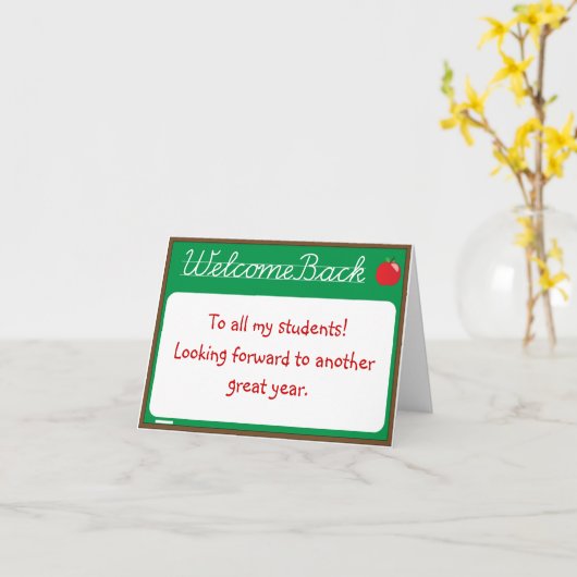 Welcome Back Teacher Note Card Karte (Gelbe Blume)