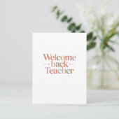 Welcome Back Teacher Postkarte (Stehend Vorderseite)