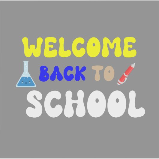 Welcome back to school aufkleber (Vorderseite)