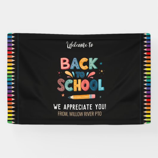 Welcome Back to School – Bright & Fun Classroom Banner (Horizontal)