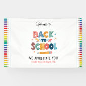 Welcome Back to School  – Bright & Fun Classroom Banner (Horizontal)
