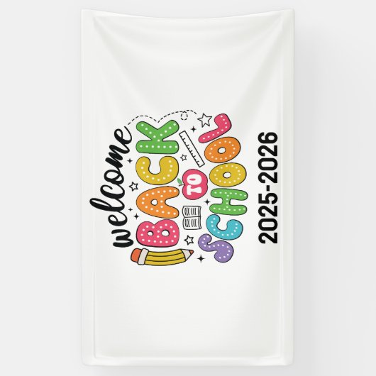 Welcome Back to School | Classroom Banner (Vertikal)