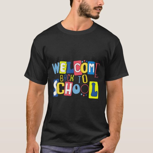 Welcome Back To School Cute Colorful T-Shirt (Vorderseite)