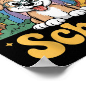 Welcome Back To School Cute Dog Kids First Day Of  Poster (Ecke)