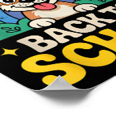 Welcome Back To School Cute Dog Kids Fun First Day Poster (Ecke)