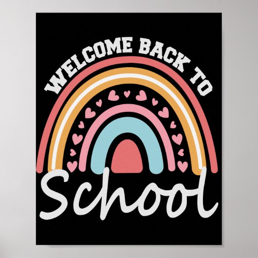 Welcome Back to School Cute Rainbow Student Gift Poster (Vorne)