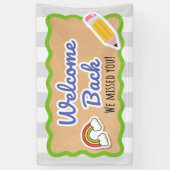 Welcome Back to School First Day Classroom Banner (Vertikal)