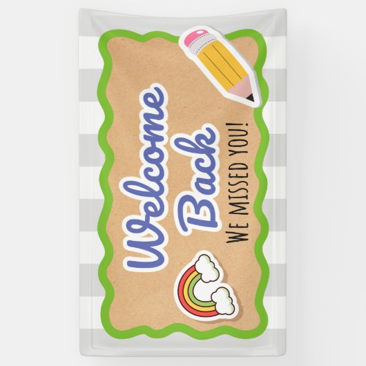 Welcome Back to School First Day Classroom Banner (Vertikal)