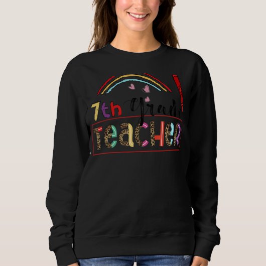 Welcome Back To School First Day of School 7th Gra Sweatshirt (Vorderseite)