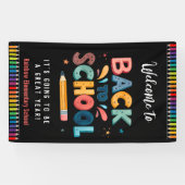 Welcome back to school , First day of school Banner (Horizontal)