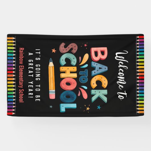 Welcome back to school , First day of school Banner (Horizontal)