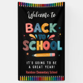 Welcome back to school , First day of school Banner (Vertikal)
