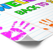 Welcome Back To School First Day Of School  Poster (Ecke)