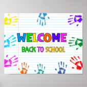Welcome Back To School First Day Of School  Poster (Vorne)