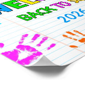 Welcome Back To School First Day Of School  Poster (Ecke)