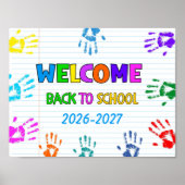 Welcome Back To School First Day Of School  Poster (Vorne)