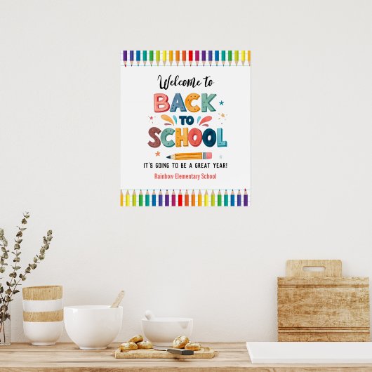 Welcome back to school  , First day of school Poster (Küche)
