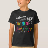 Welcome Back to School – Neon Retro Teacher Tee (Vorderseite)