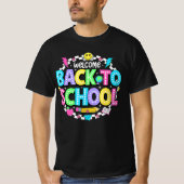 Welcome Back to School – Neon Retro Teacher Tee (Vorderseite)