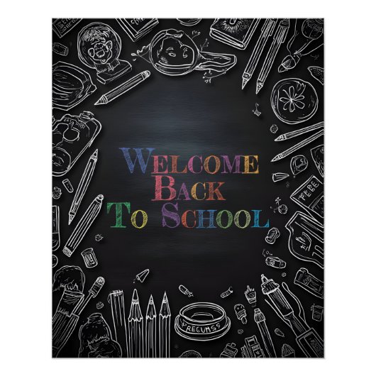 Welcome Back to School – New School Year Poster (Vorderseite)