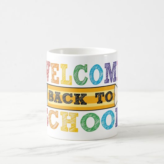 Welcome Back to School – Pencil Illustration Kaffeetasse (Mittel)