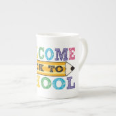 Welcome Back to School – Pencil Illustration Porzellantasse (Vorderseite Rechts)