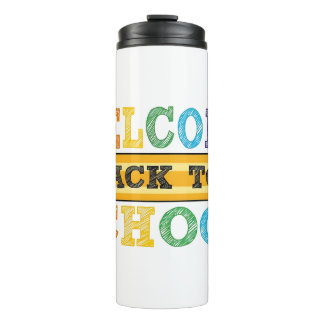 Welcome Back to School – Pencil Illustration Thermosbecher