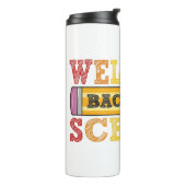 Welcome Back to School – Pencil Illustration Thermosbecher (Nach links gedreht)