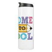 Welcome Back to School – Pencil Illustration Thermosbecher (Nach rechts gedreht)
